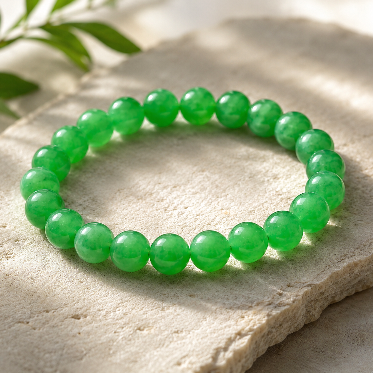 Green Luck Quartz Bracelet - 10mm