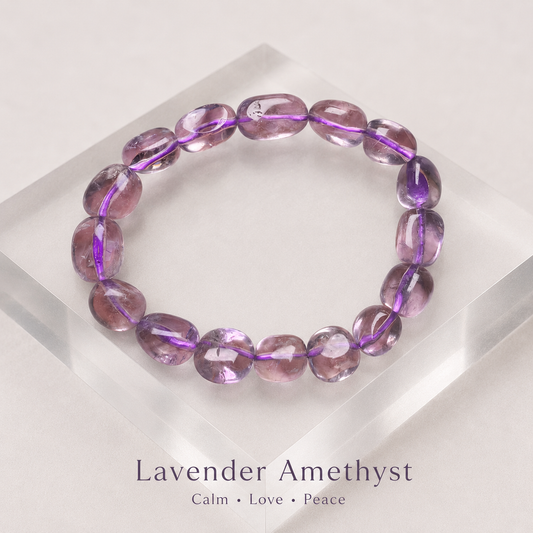 Lavender Amethyst Nugget Bracelet - Soft Calm
