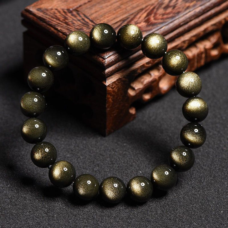 Gold Sheen Obsidian Bracelet - 12mm
