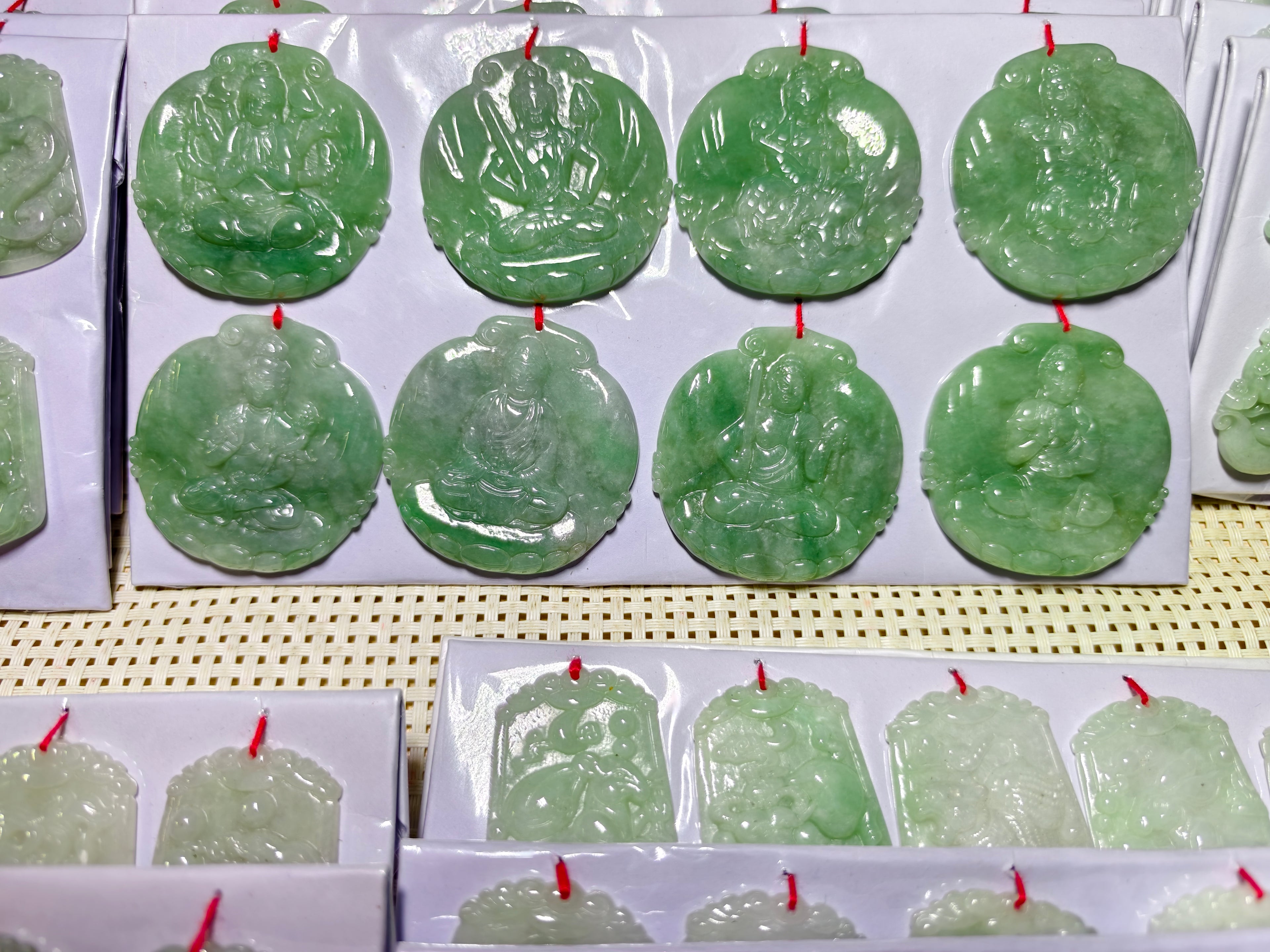 Jade Buddha Pendant Set