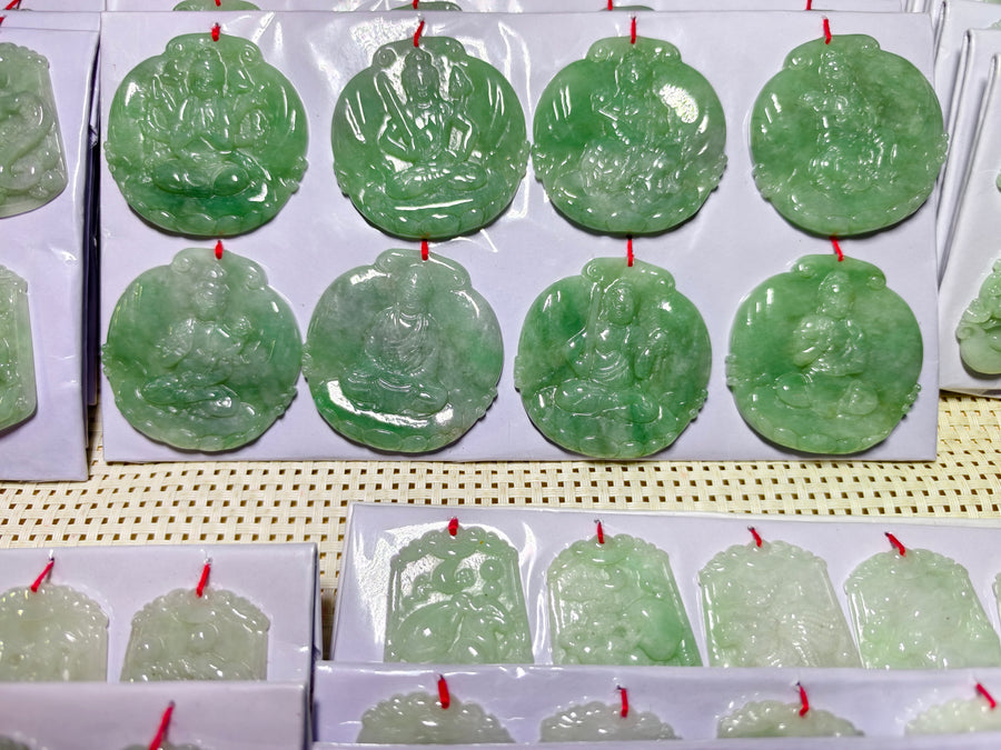 Jade Buddha Pendant Set
