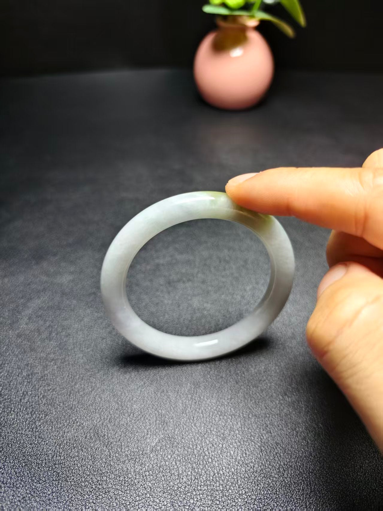 Natural Type A Burmese Jadeite Bangle | Yellow Green Floral | Round Cut | NGTC Certified