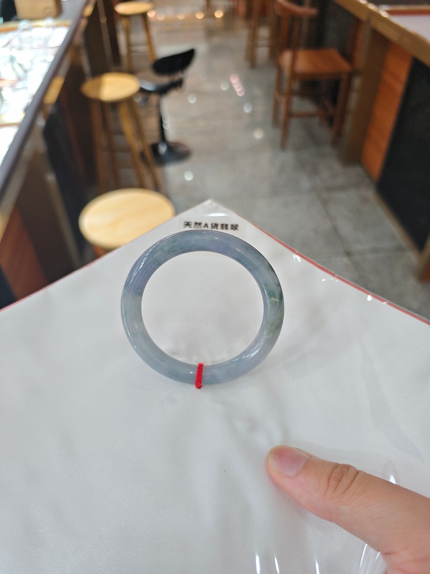 Natural Type A Jadeite Bangle | Icy Blue-Lavender with a Touch of Green | Round Cut 53.0mm | NGTC Certified | Direct from Sihui