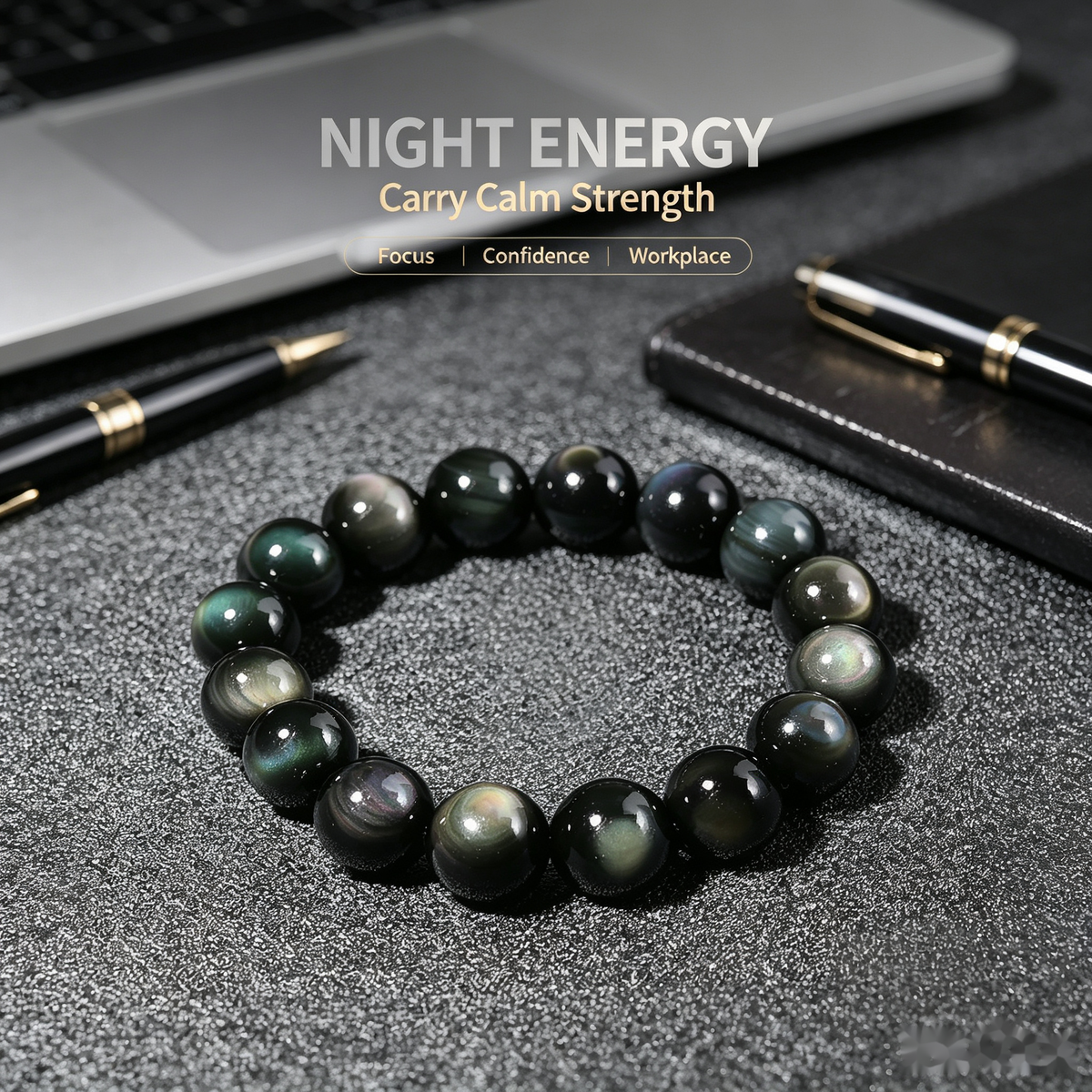 Rainbow Obsidian Bracelet - 12mm