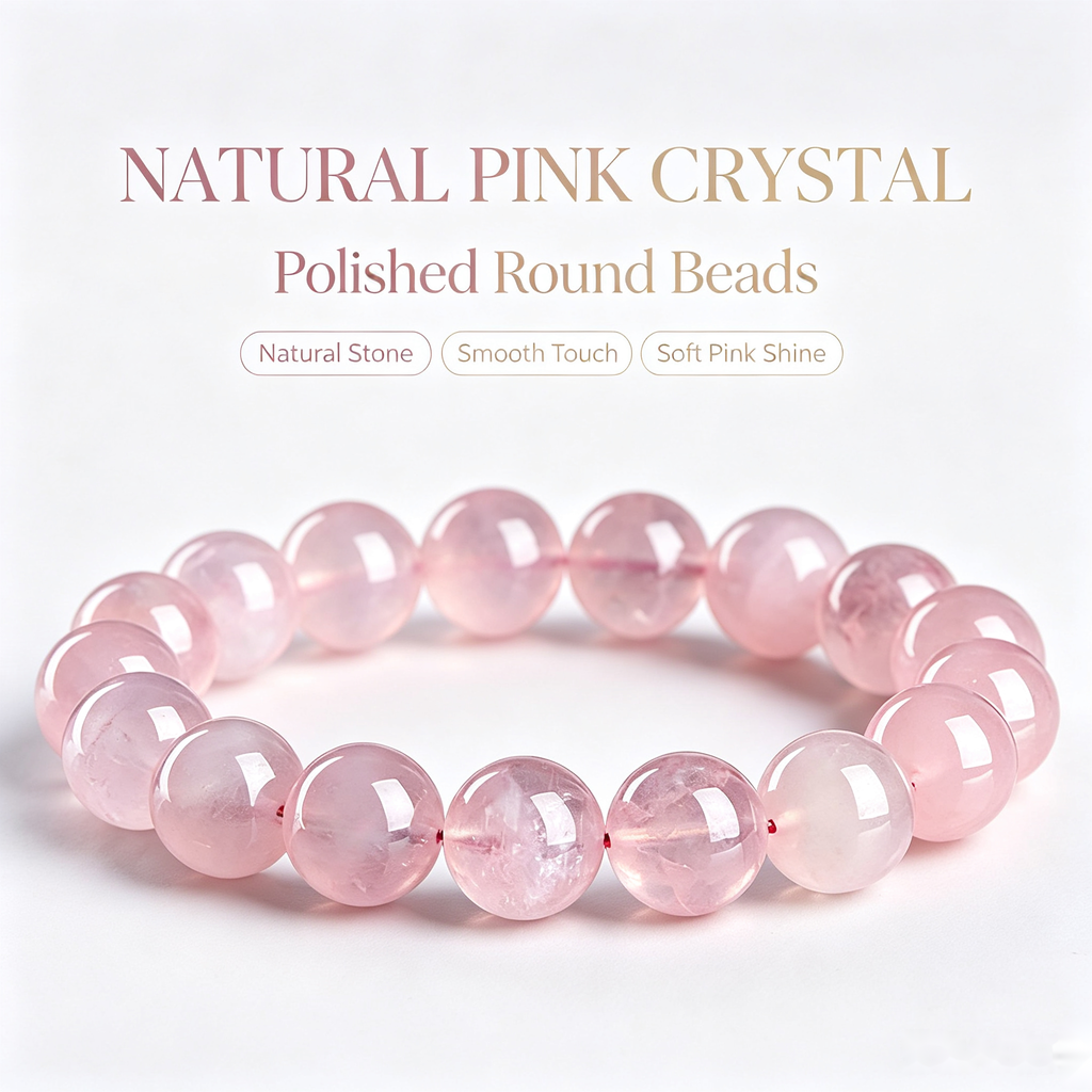 Soft Love Rose Quartz Bracelet — 12mm
