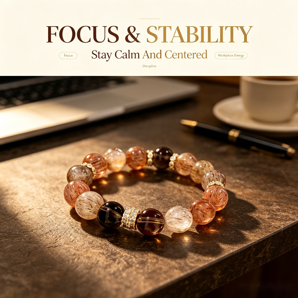 Super Seven Smoky Quartz Bracelet - 12mm Grounded Energy