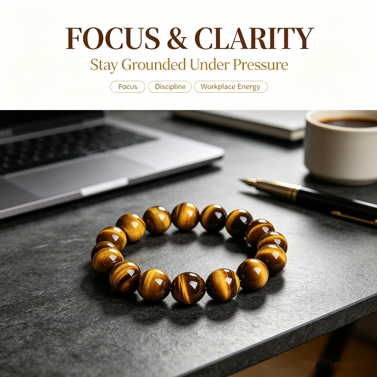 Yellow Tiger Eye Bracelet - 12mm