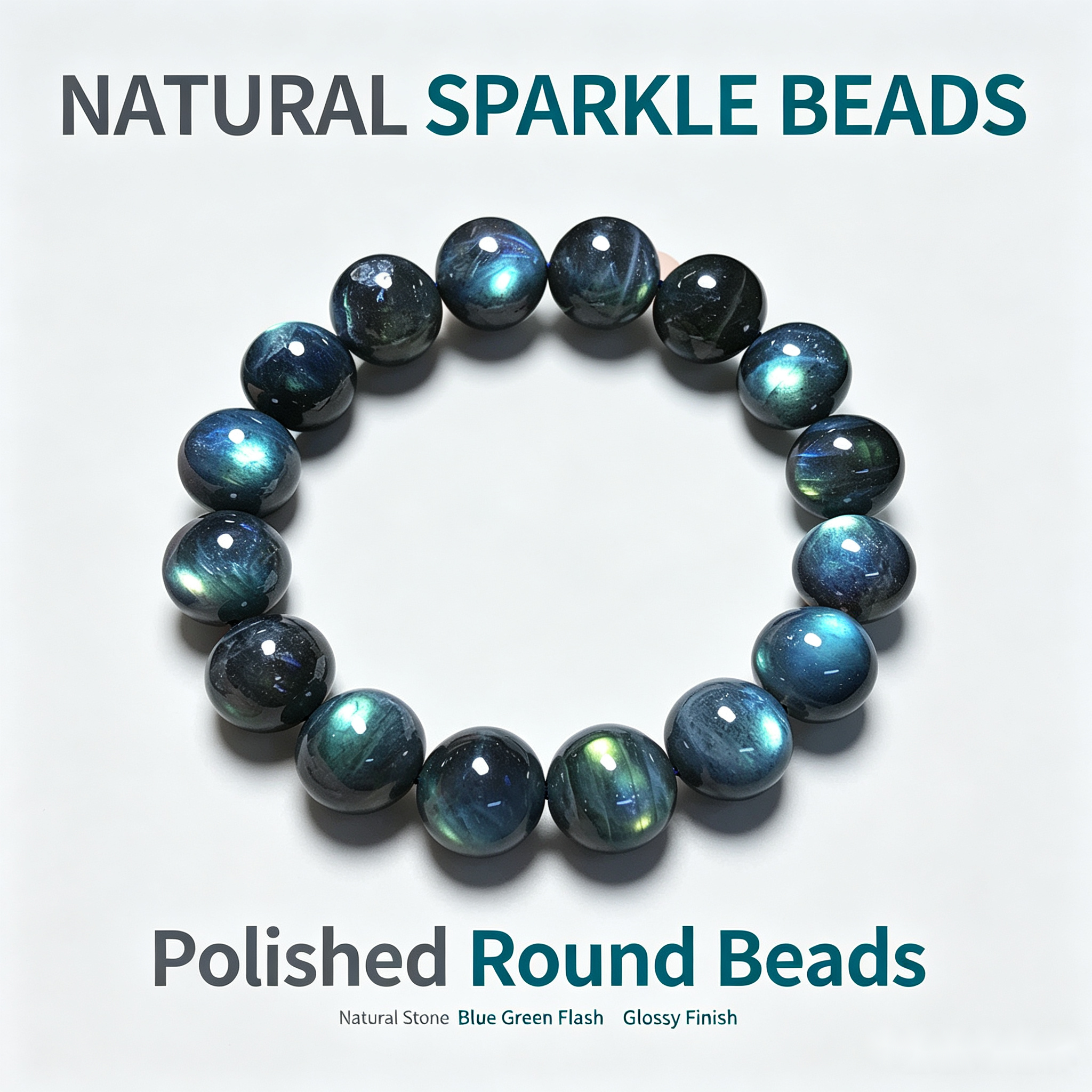 Grey Moonstone Bracelet - 12mm Inner Calm