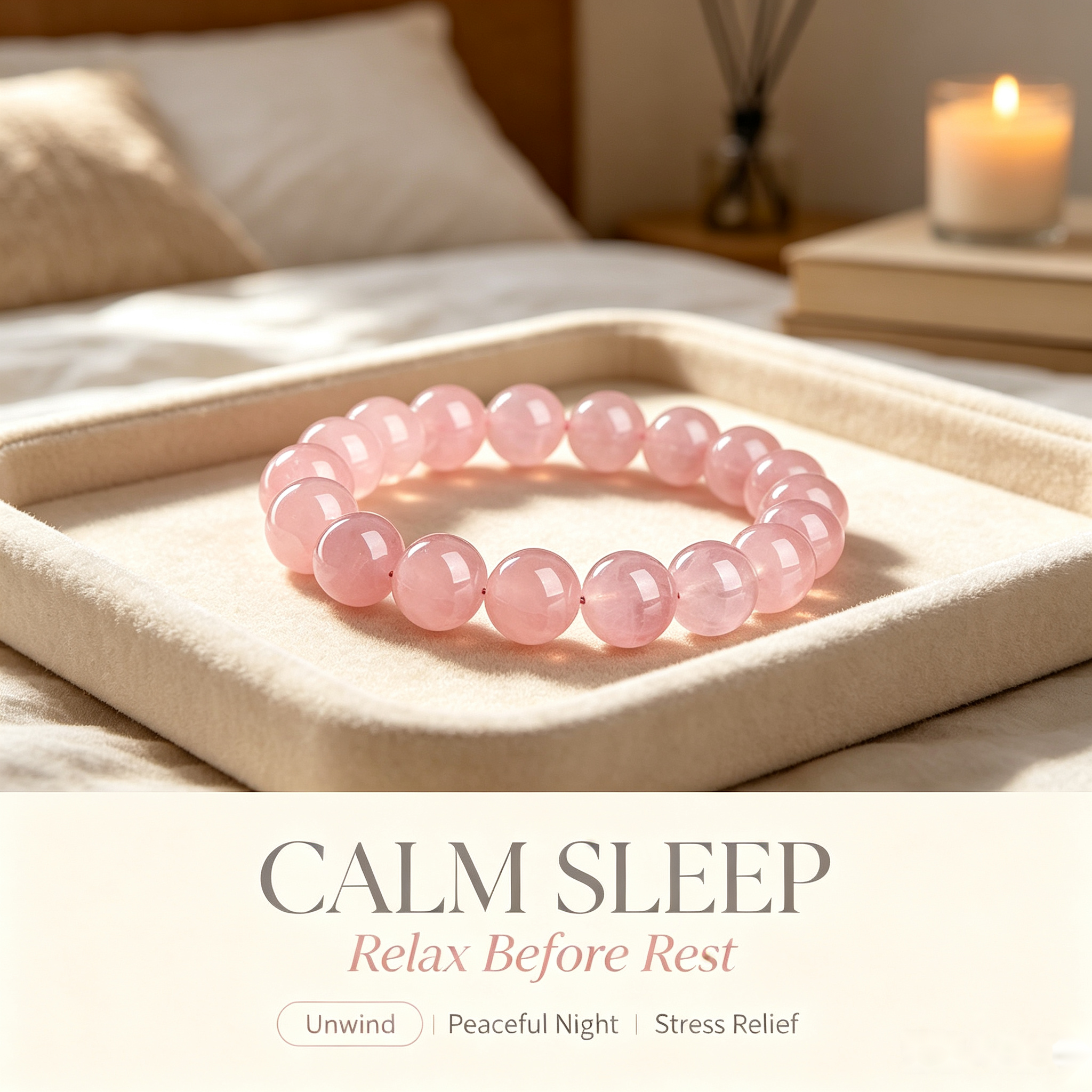 Soft Love Rose Quartz Bracelet — 12mm