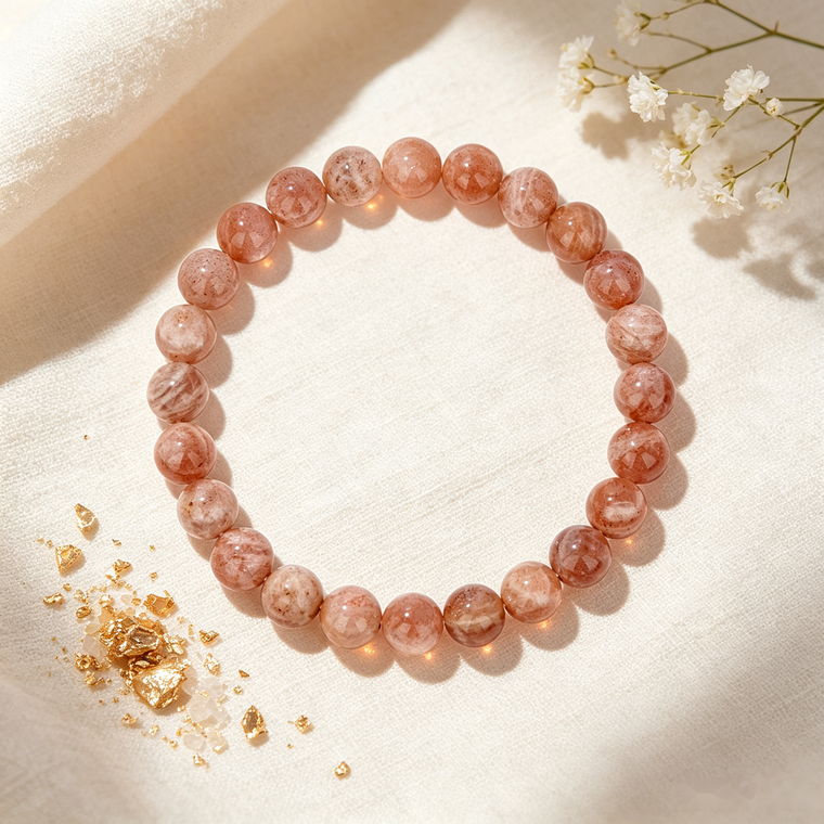Sunstone Bracelet - 8mm