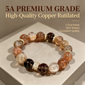 Super Seven Smoky Quartz Bracelet - 12mm Grounded Energy