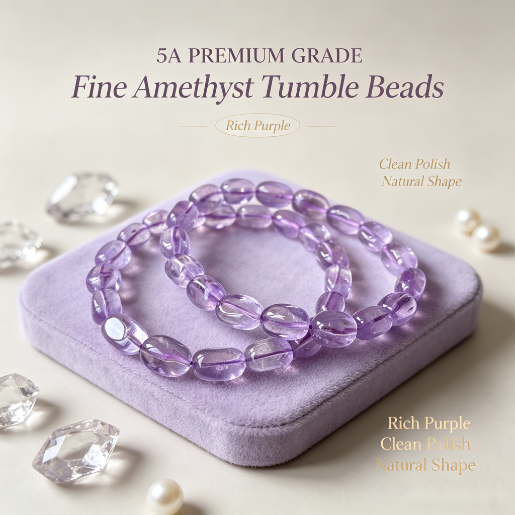 Lavender Amethyst Nugget Bracelet - Soft Calm