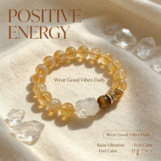 Citrine Pixiu Bracelet - 12mm Wealth Intention