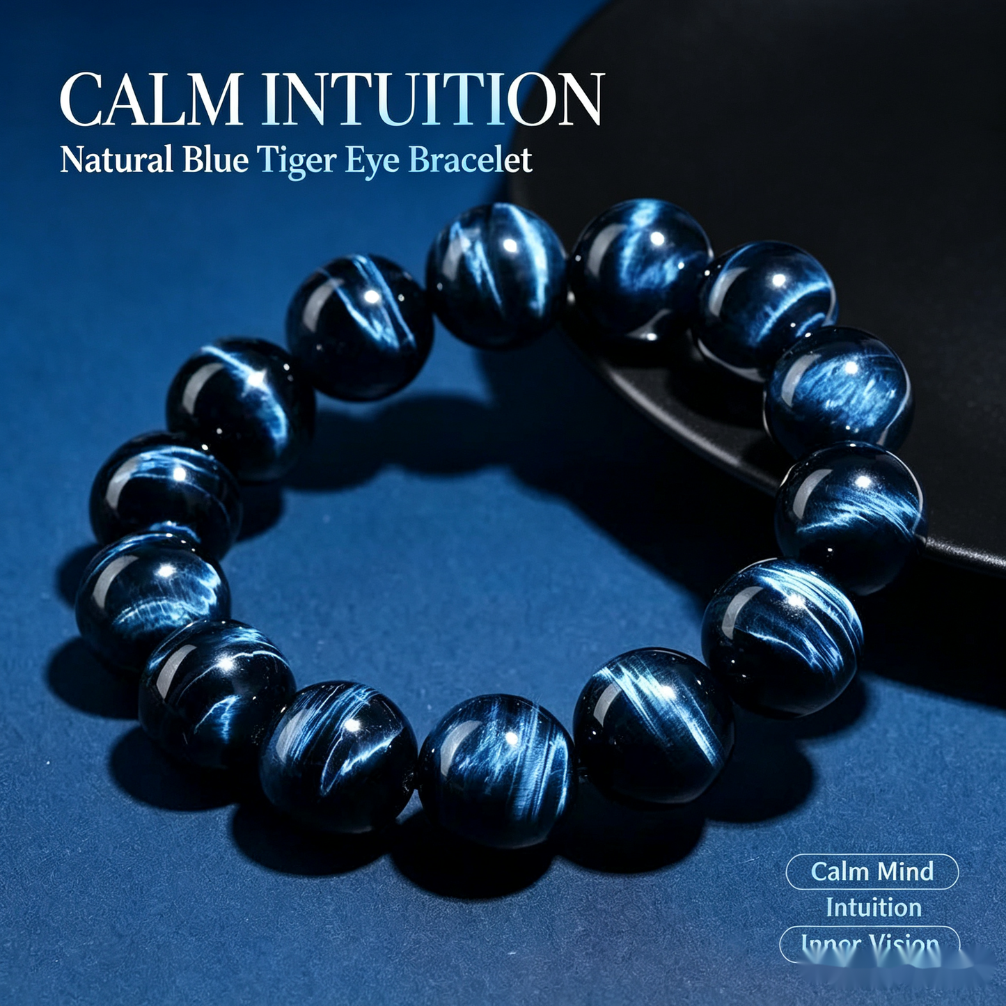 Blue Tiger Eye Bracelet - 12mm Focus & Protection