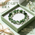 Green Phantom Quartz Bracelet — Abundance Intention — 12mm