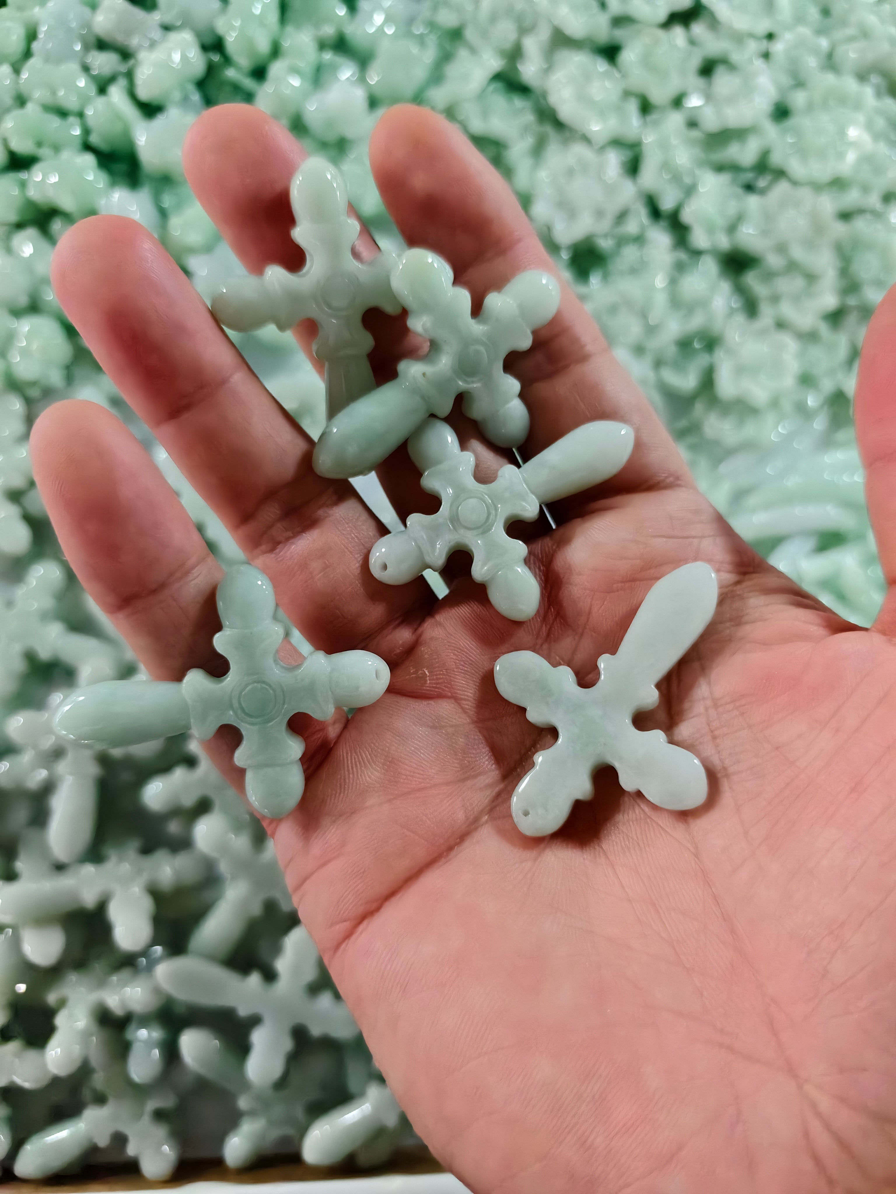 Jade Cross Pendant