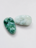 Jade Leaf Pendant - Floating Flower Pattern