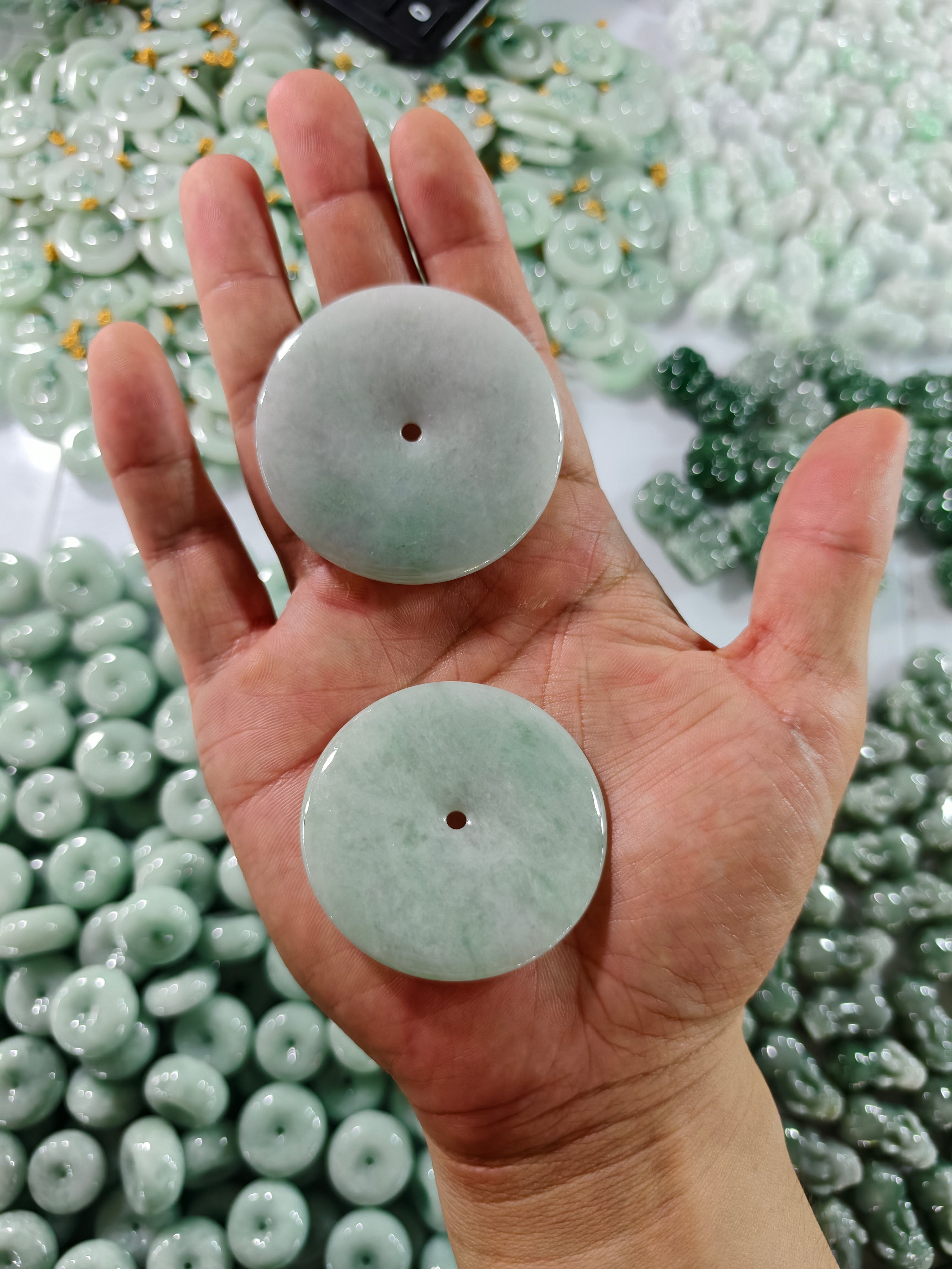 Jade Donut Pendant - Large Size