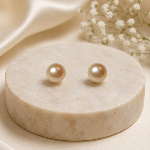 Champagne Freshwater Pearl Studs