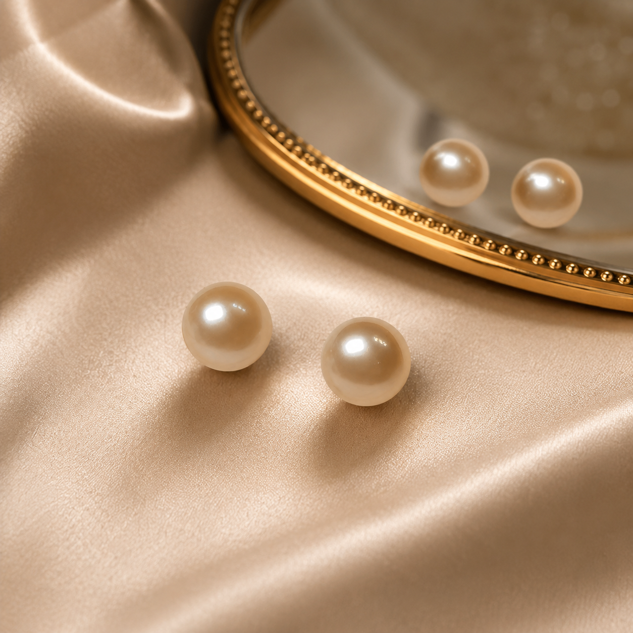 Champagne Freshwater Pearl Studs