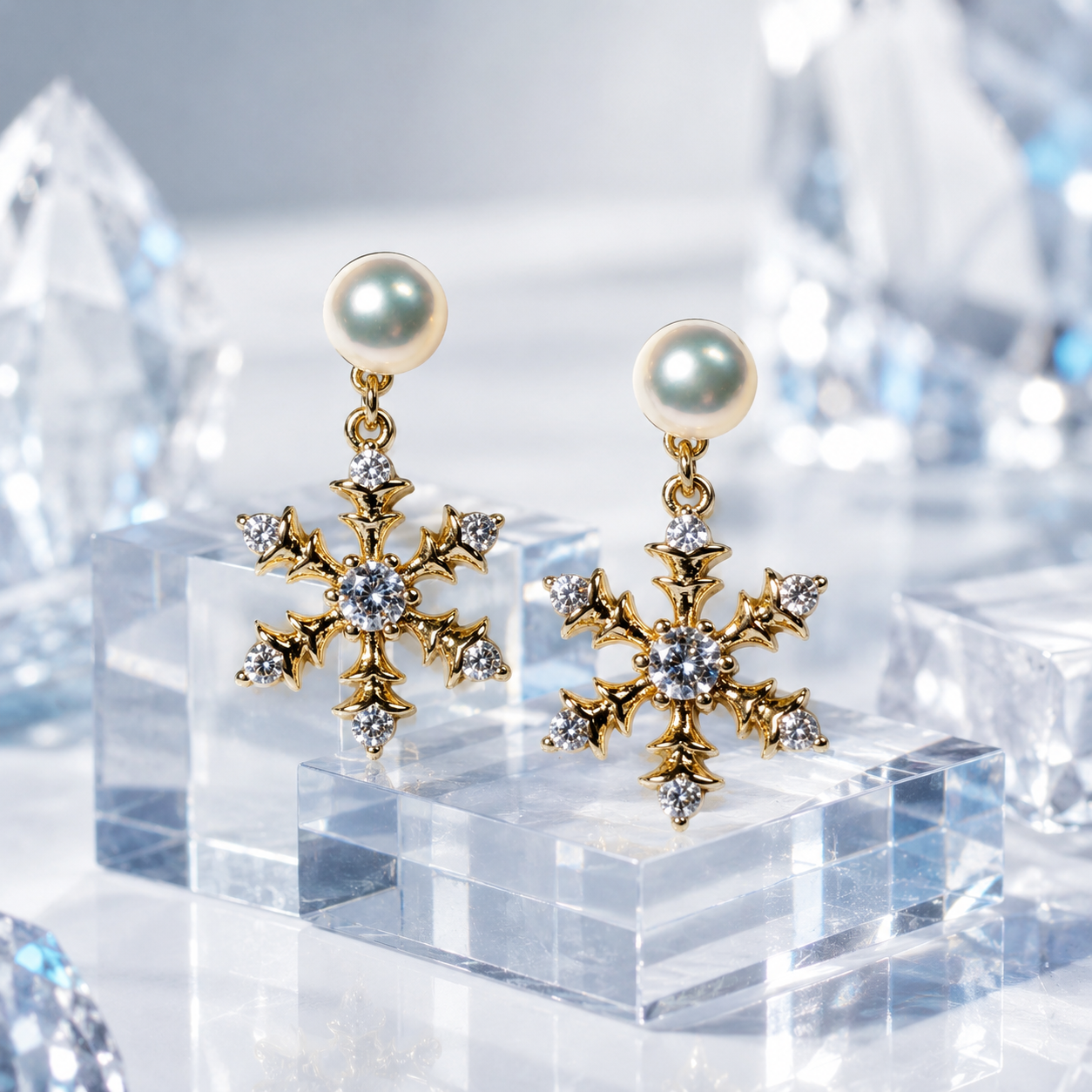 Snowflake Pearl Drops