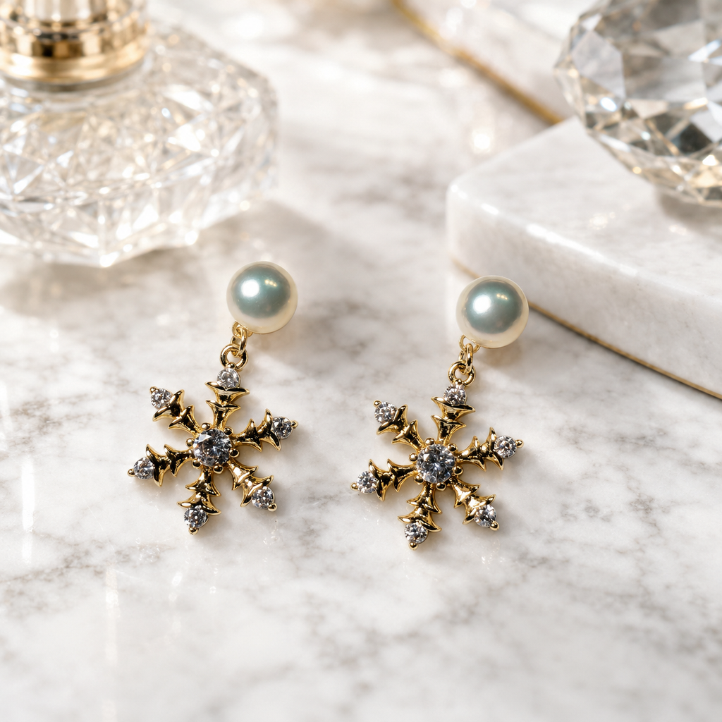 Snowflake Pearl Drops