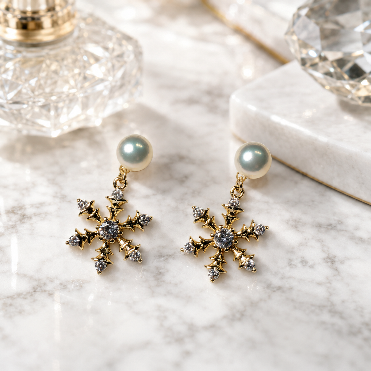 Snowflake Pearl Drops