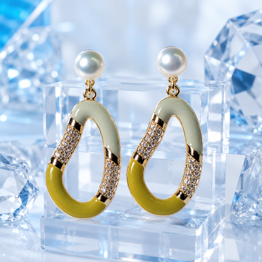 Two-Tone Green Pearl Drops