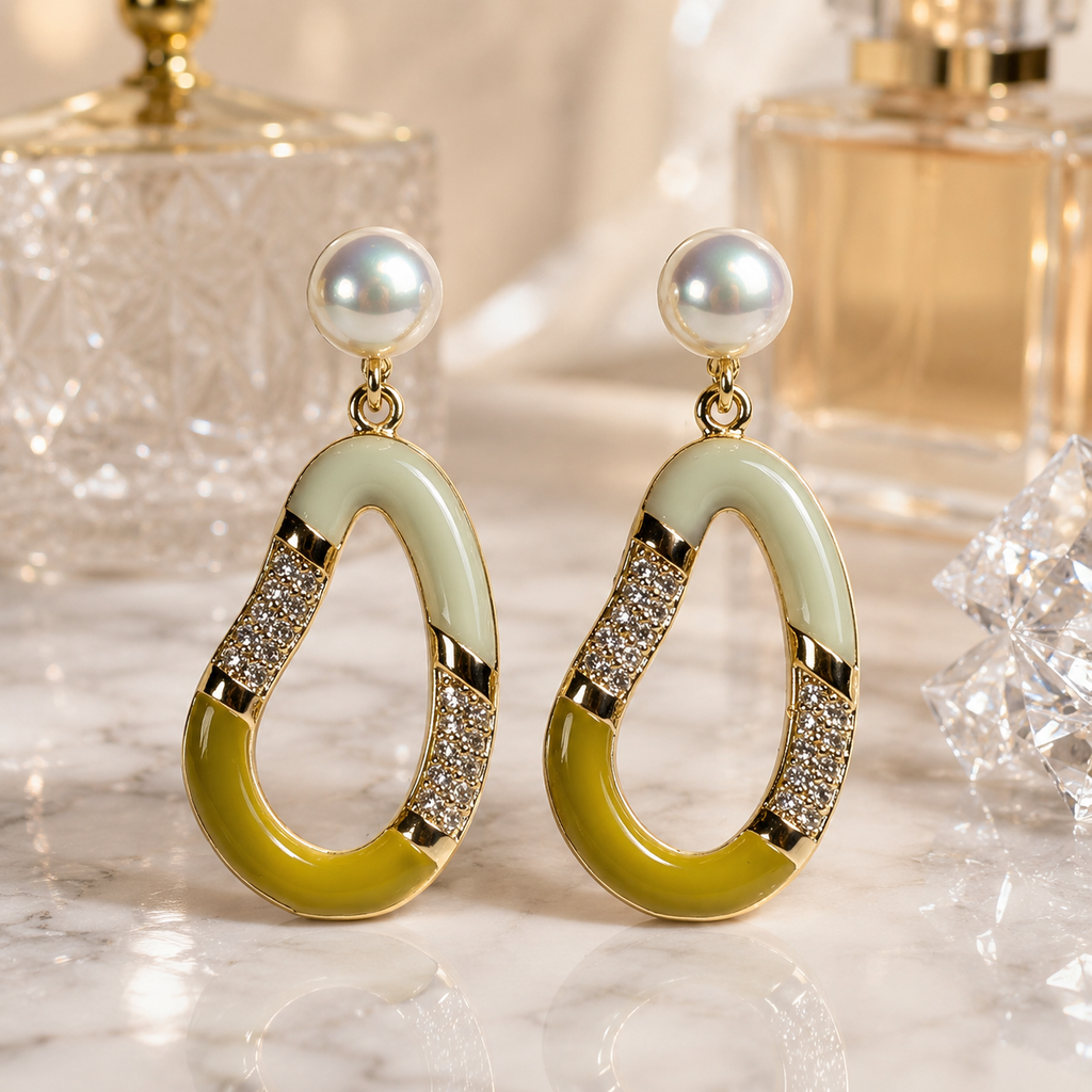 Two-Tone Green Pearl Drops