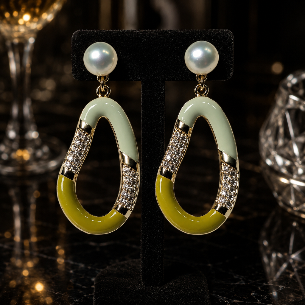 Two-Tone Green Pearl Drops