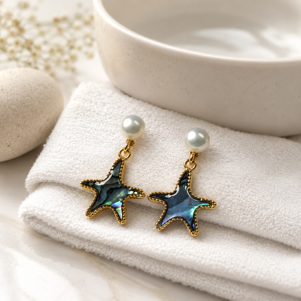Abalone Starfish Pearl Drops