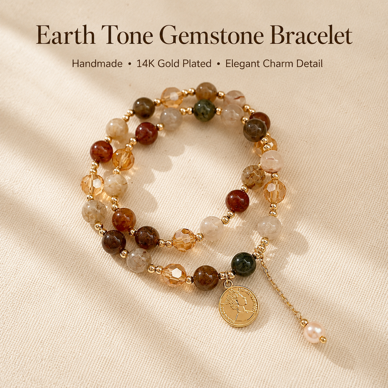 Mixed Rutilated Quartz Bracelet - 8mm