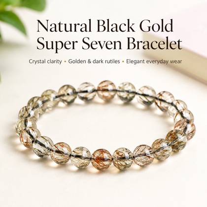 Black gold super seven bracelet