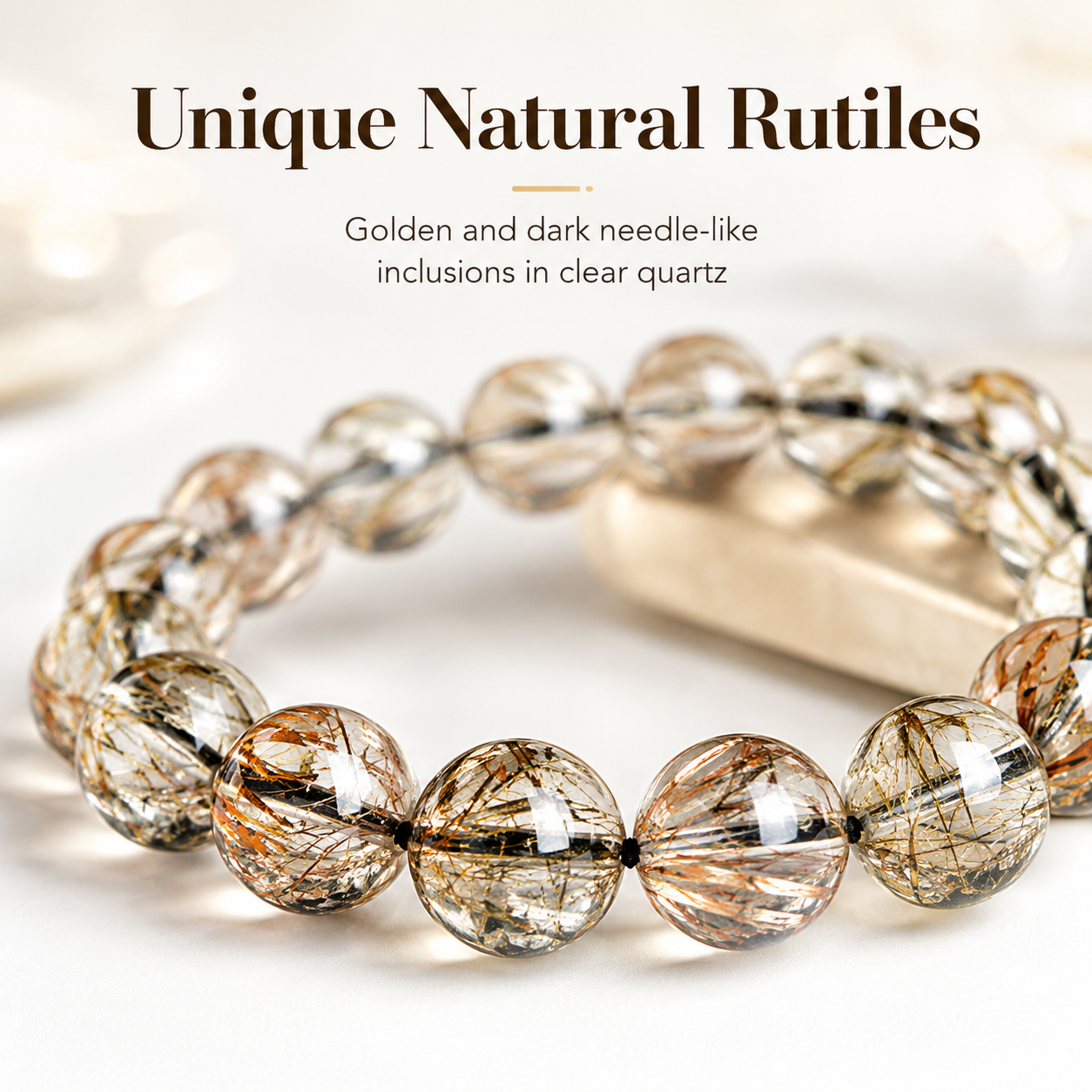Black Gold Super Seven Bracelet — Dark Luxury Energy — 12mm