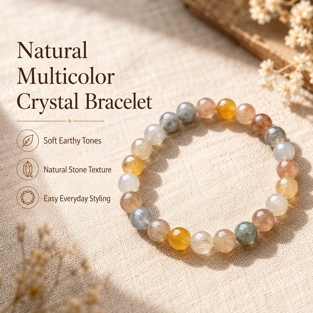 Pink Rutilated Quartz Bracelet - 8mm Love & Momentum