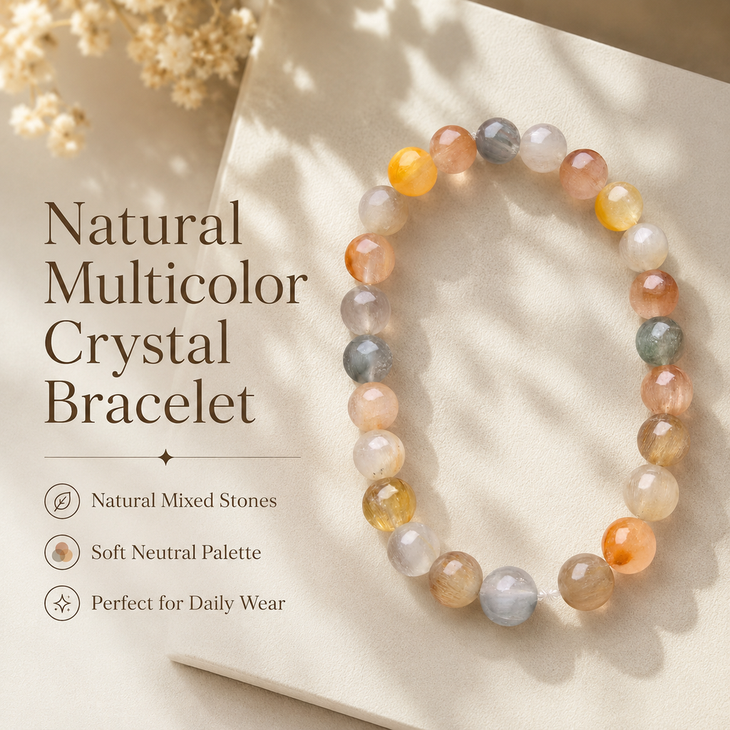 Pink Rutilated Quartz Bracelet - 8mm Love & Momentum