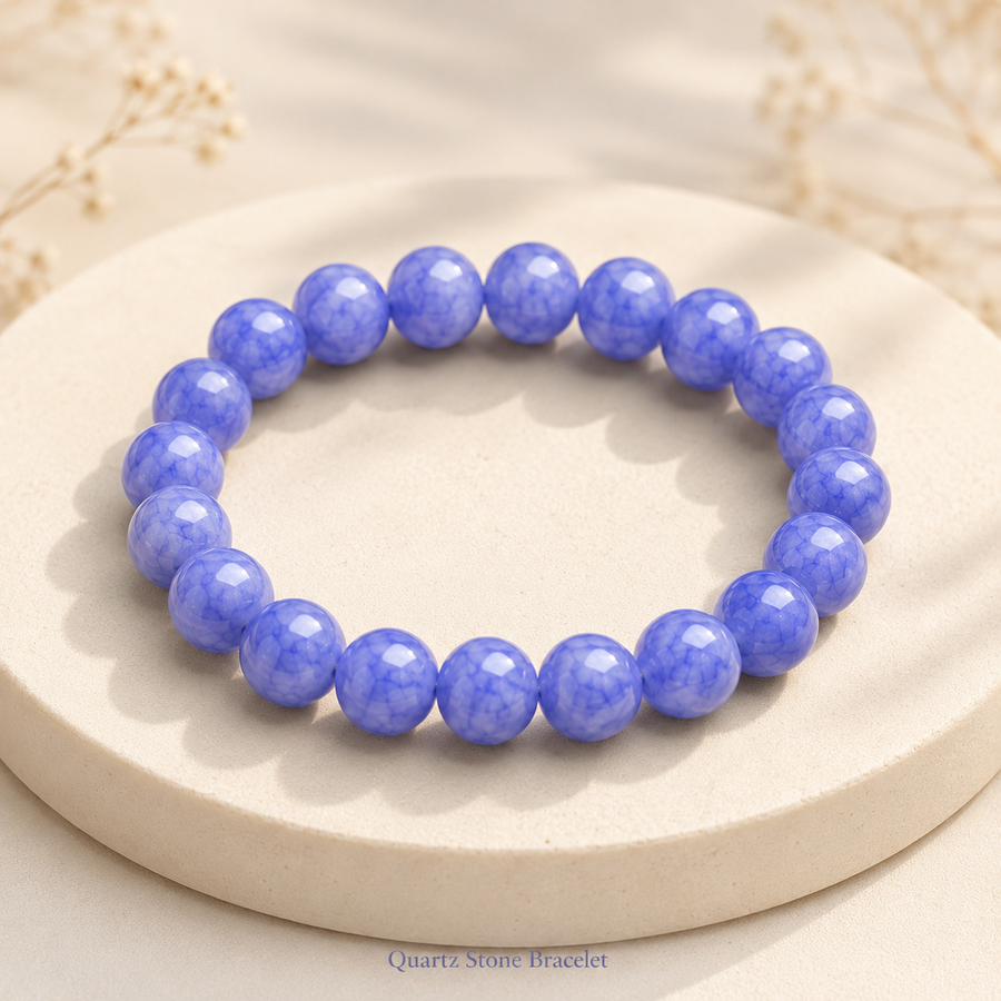 Lavender Blue Quartz Bracelet - 10mm