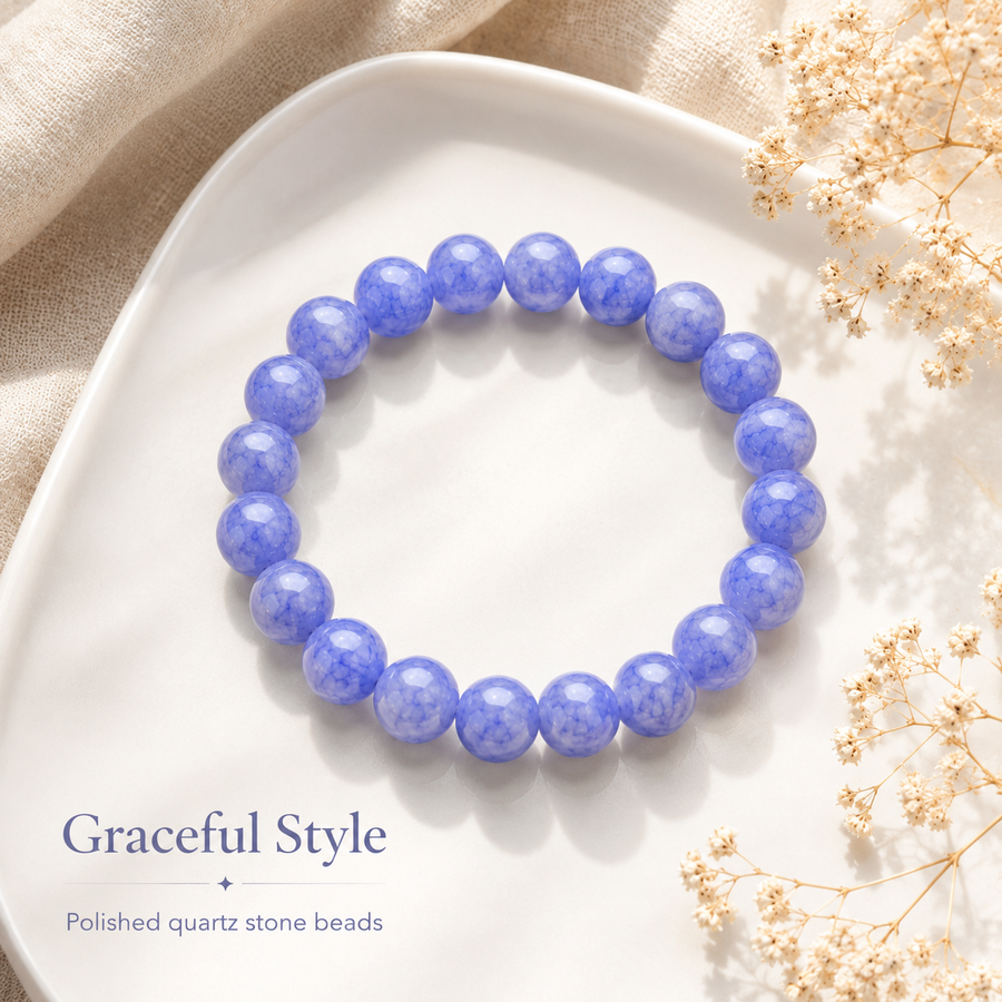 Lavender Blue Quartz Bracelet - 10mm