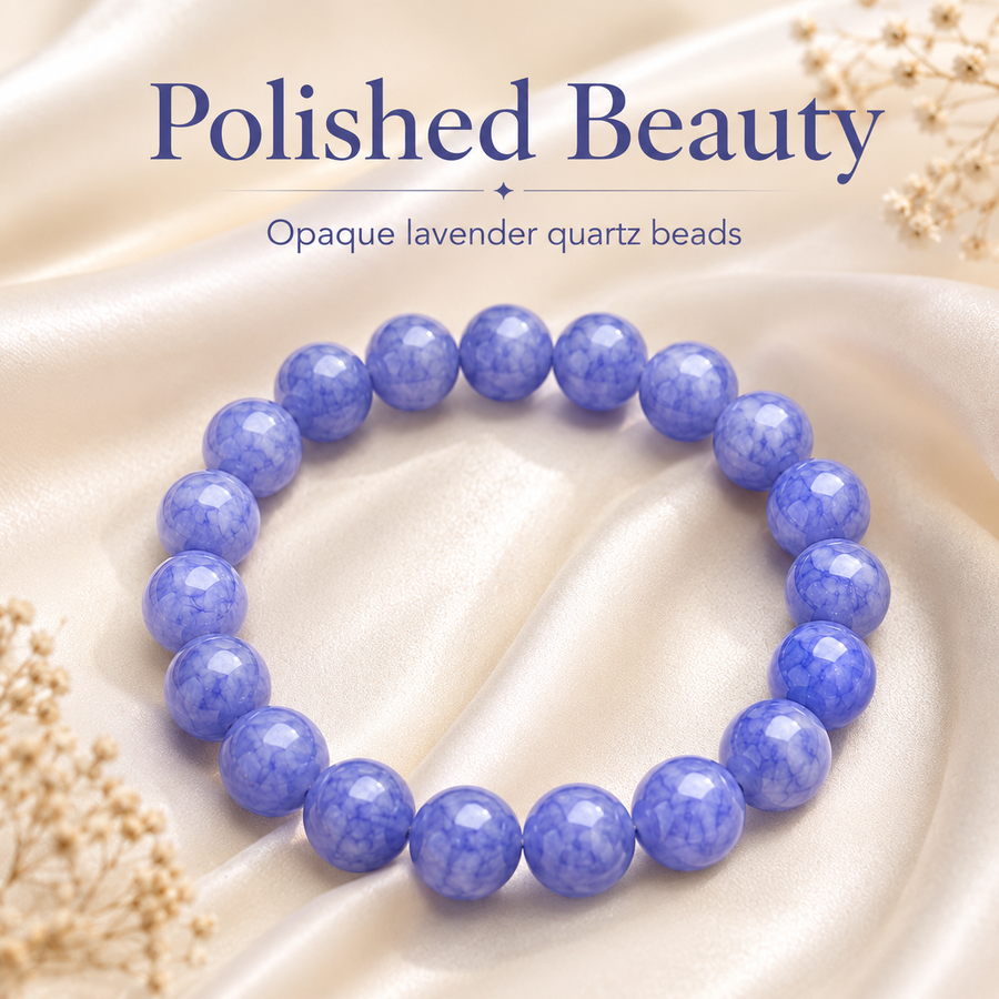 Lavender Blue Quartz Bracelet - 10mm