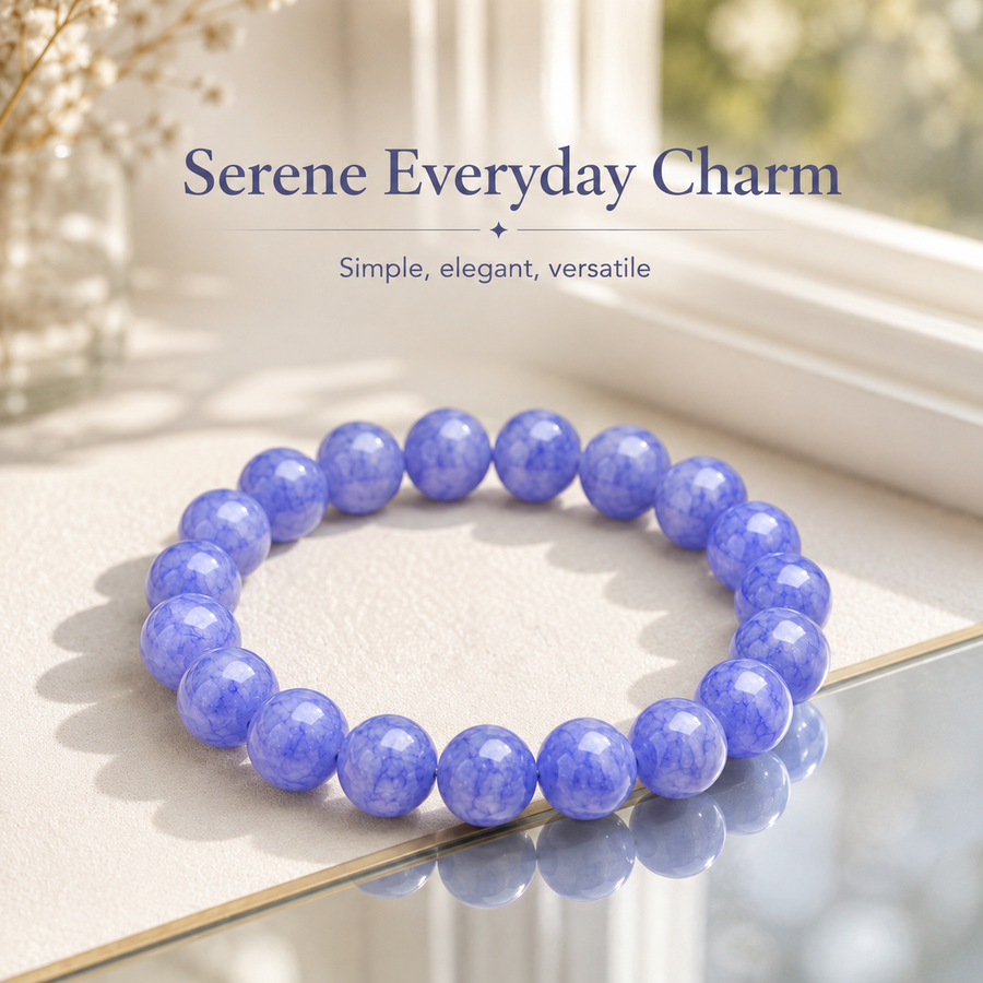 Lavender Blue Quartz Bracelet - 10mm