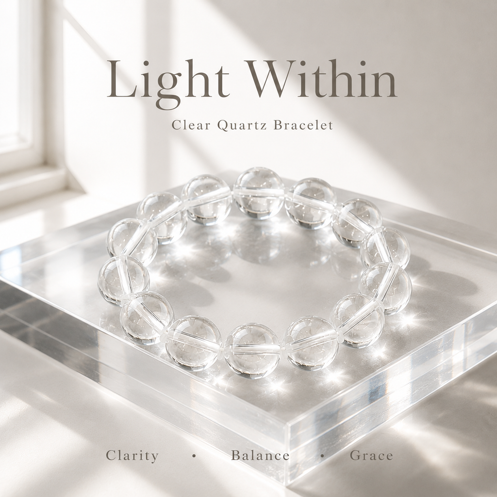 Clear Quartz Bracelet - 12mm Everyday Clarity