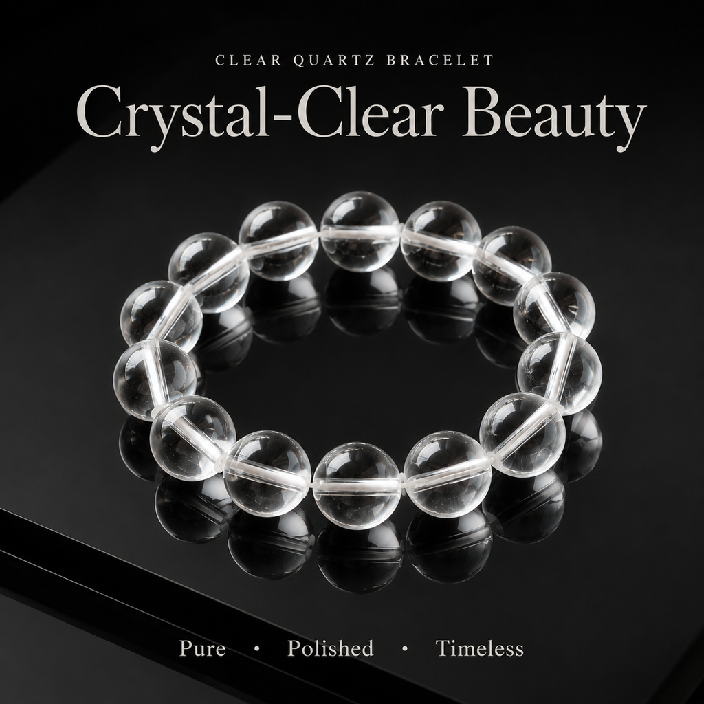 Clear Quartz Bracelet - 12mm Everyday Clarity