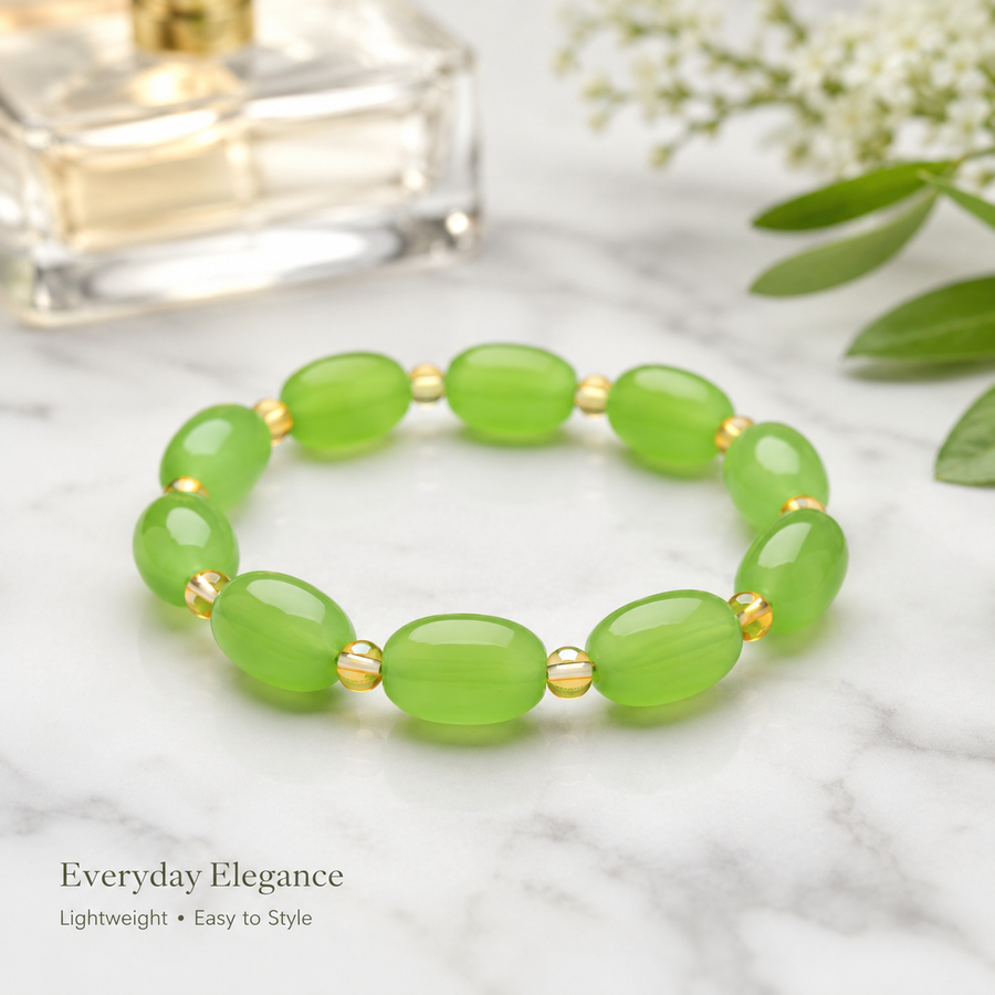 Green Heritage-Style Crystal Bracelet