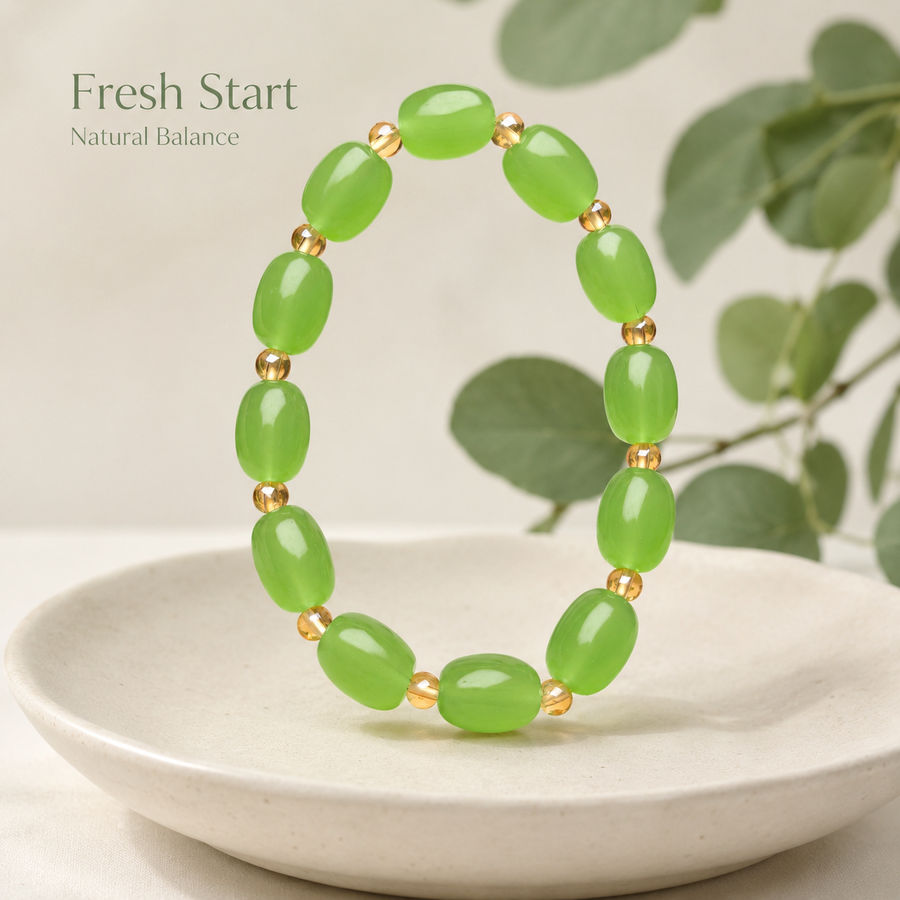 Green Heritage-Style Crystal Bracelet
