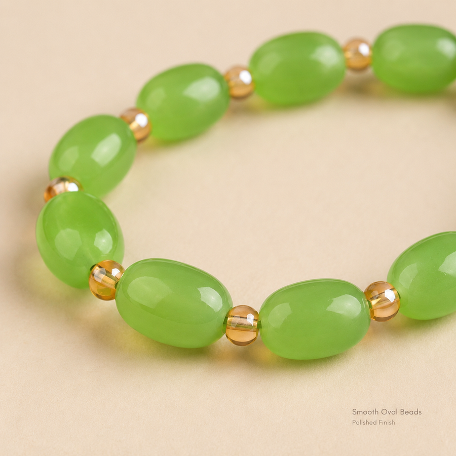 Green Heritage-Style Crystal Bracelet