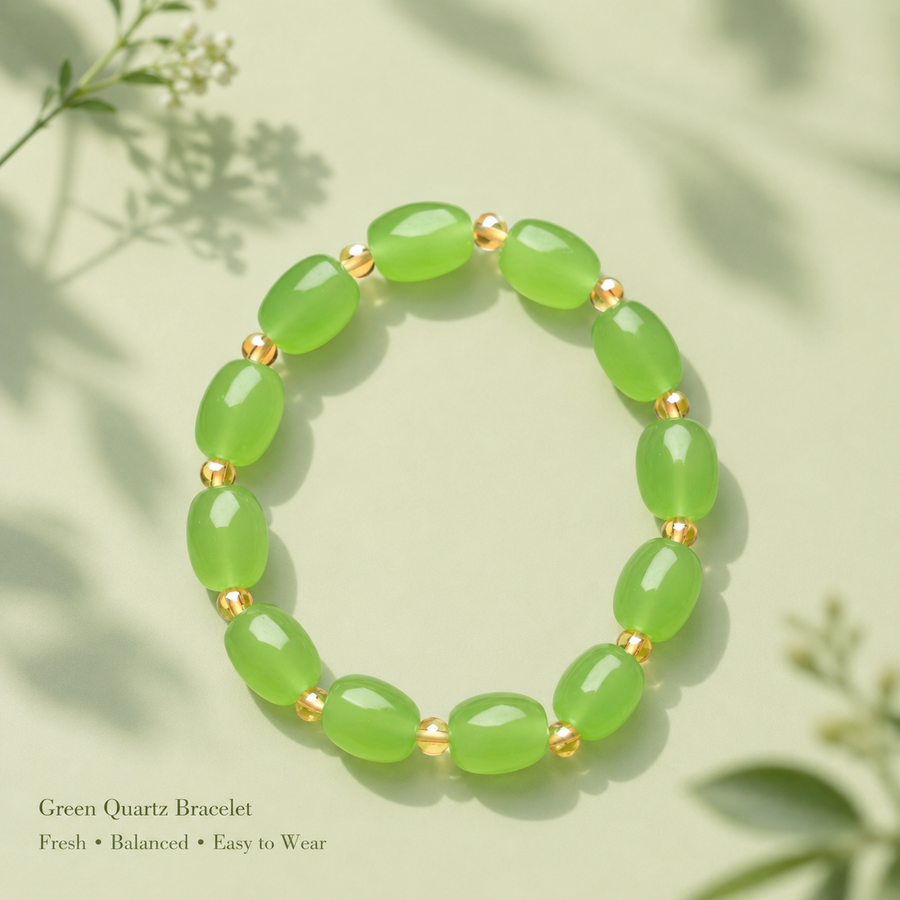 Green Heritage-Style Crystal Bracelet