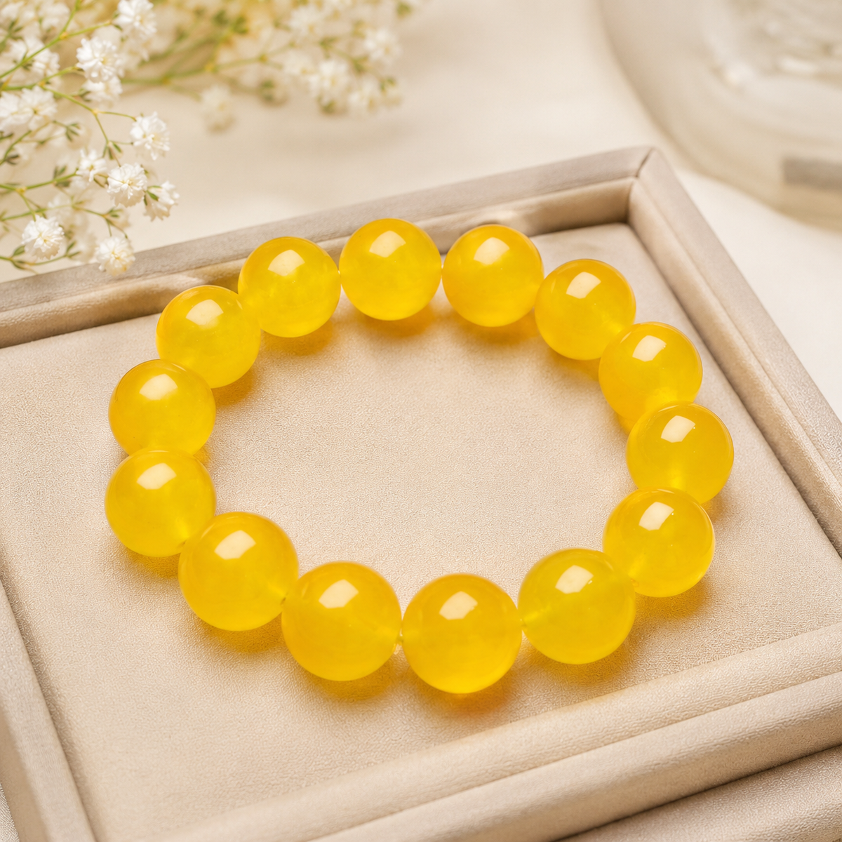 Tangerine Quartz Bracelet - 14mm
