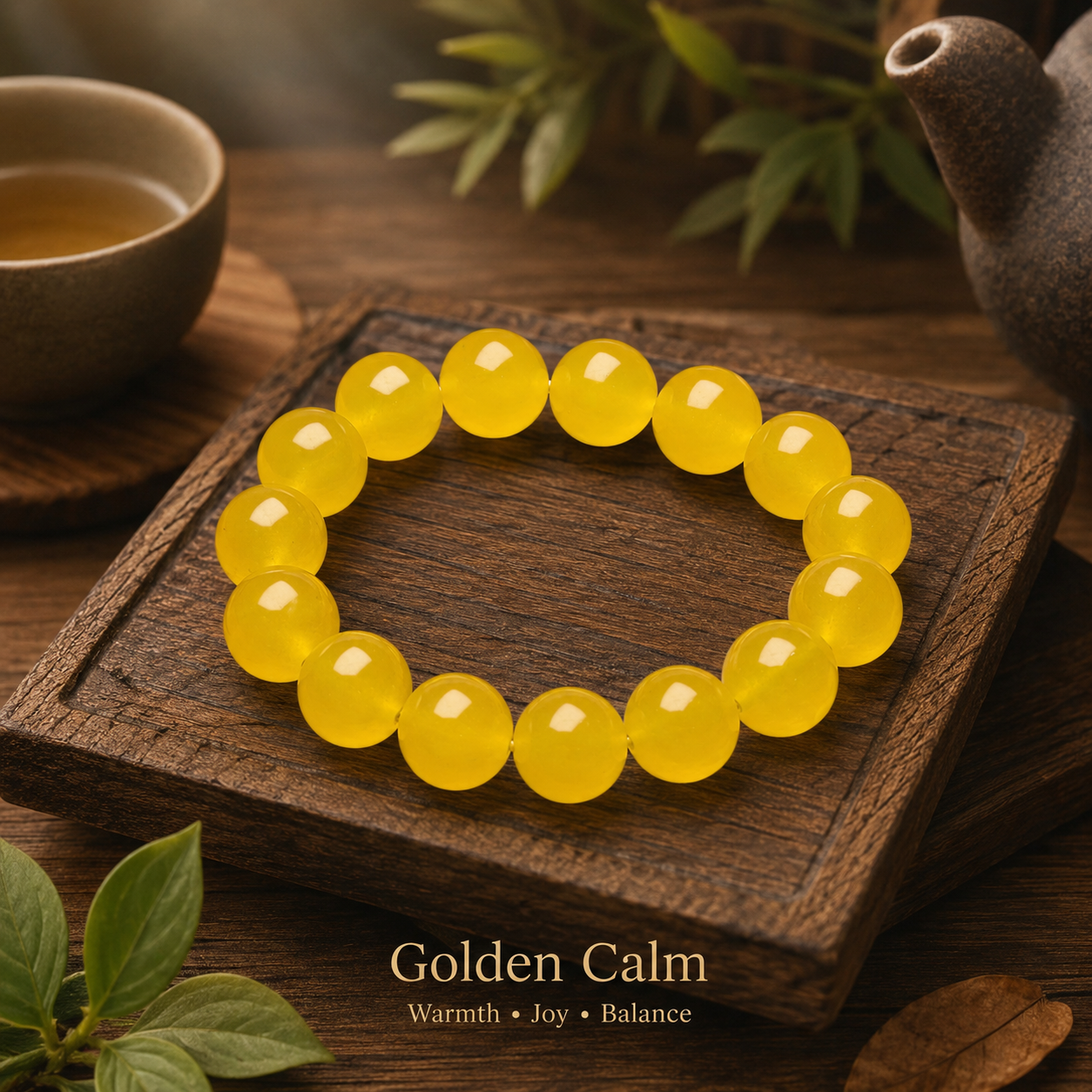 Sunny Glow Tangerine Quartz Bracelet - 14mm