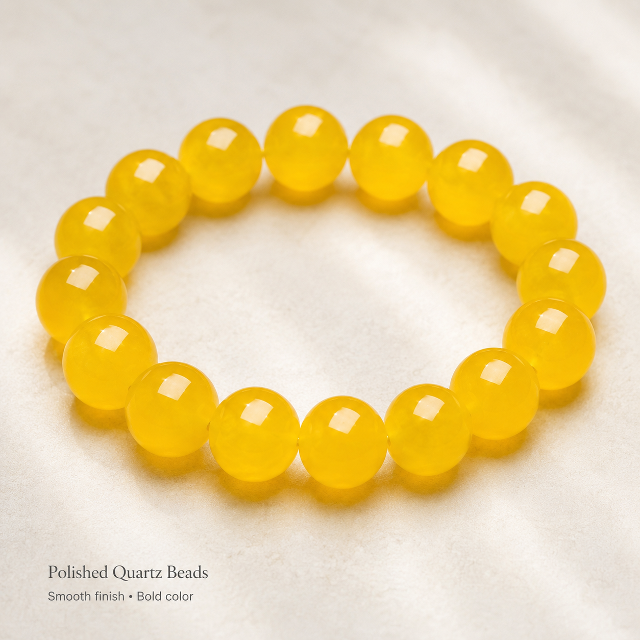 Sunny Glow Tangerine Quartz Bracelet - 14mm
