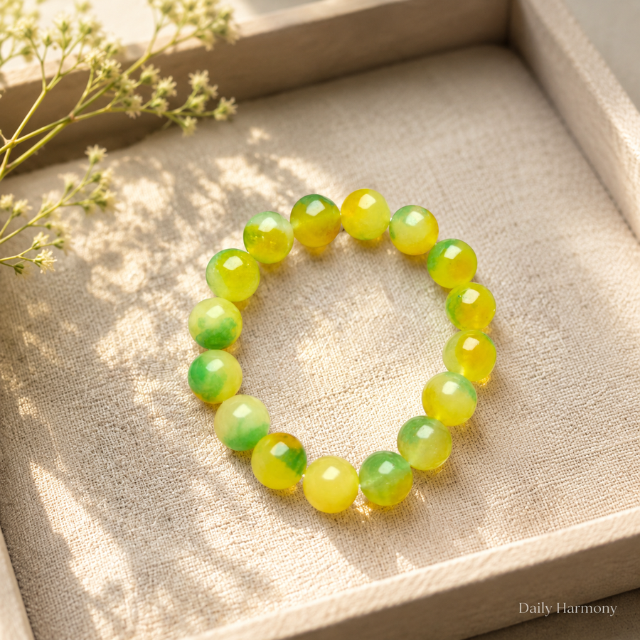 Green & Yellow Quartz Bracelet